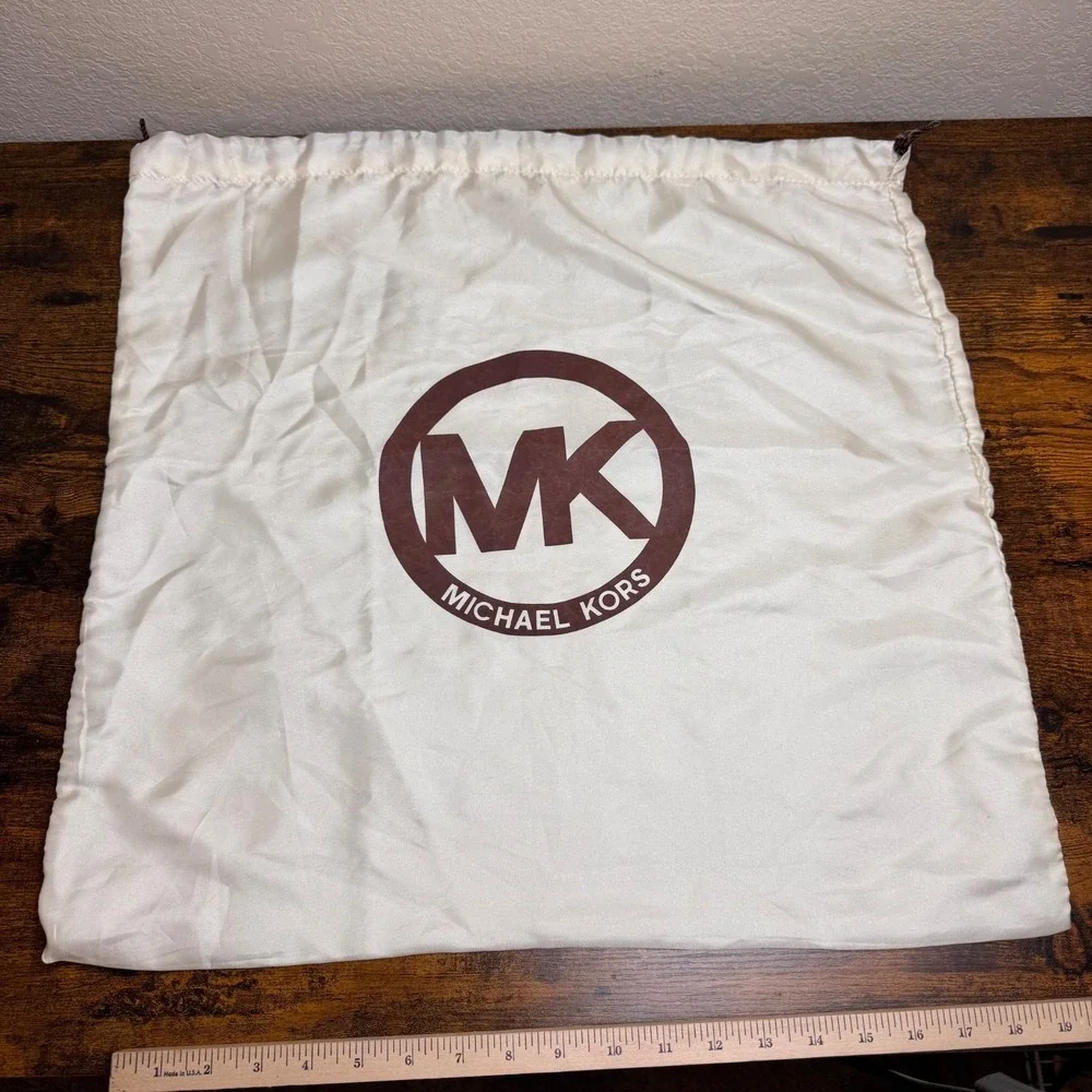 Michael Kors Dust Bag Drawstring Storage Bag White 22x21 Purse Handbag Large